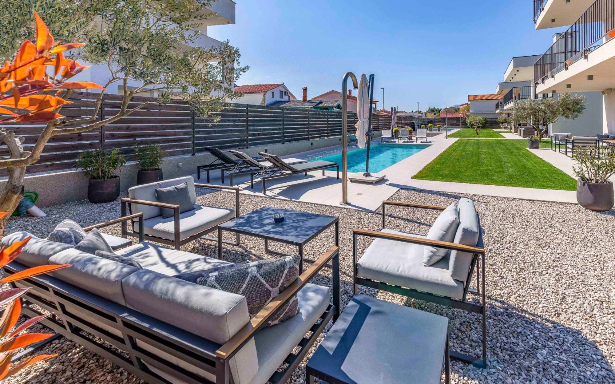 Appartamento Ap Caci Mit Pool - Istriensonne 0712-0737 Medolino Esterno foto